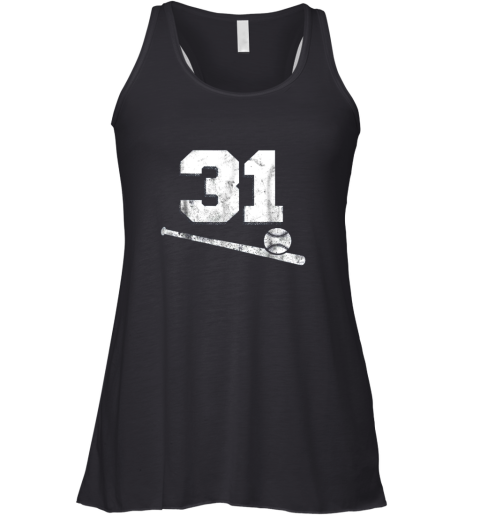 Vintage Baseball Jersey Number 31 Shirt Player Number Racerback Tank