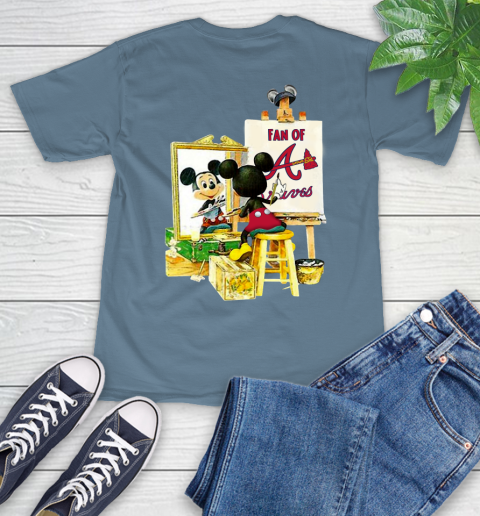 MLB Baseball Atlanta Braves Mickey Drawing Shirt 9