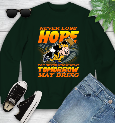 Nashville Predators NHL Hockey ootball Mickey Disney Never Lose Hope Youth Sweatshirt 9