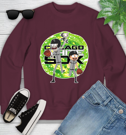 MLB Chicago White Sox Rick And Morty Baseball Sports Youth Sweatshirt 5