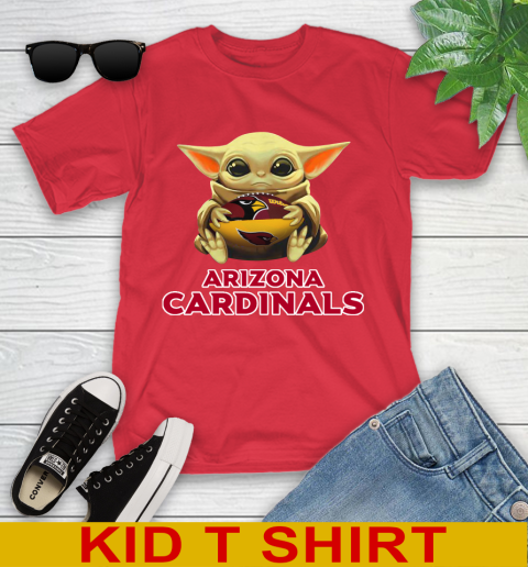 NFL Football Arizona Cardinals Baby Yoda Star Wars Shirt Youth T-Shirt 10