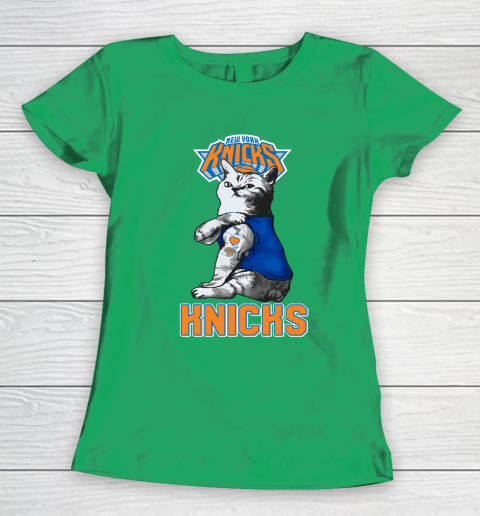 NBA Basketball My Cat Loves New York Knicks Women's T-Shirt 5