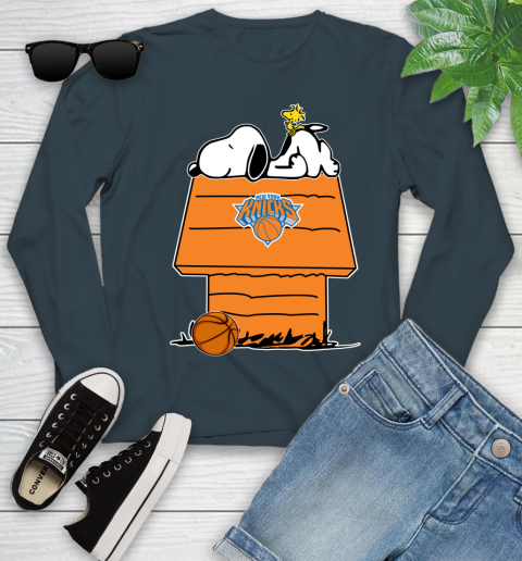 New York Knicks NBA Basketball Snoopy Woodstock The Peanuts Movie Youth Long Sleeve 8