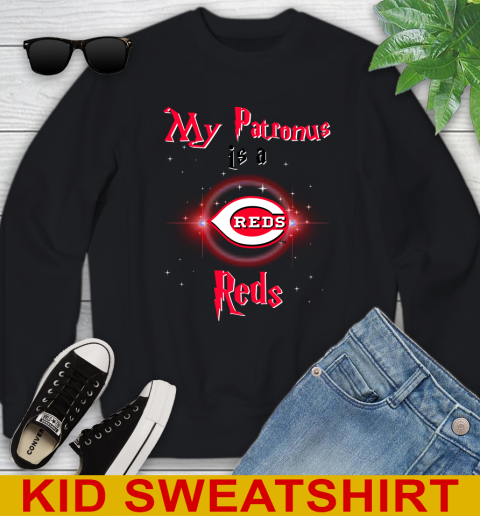 MLB Baseball Harry Potter My Patronus Is A Cincinnati Reds Youth Sweatshirt