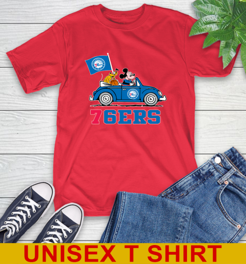 NBA Basketball Philadelphia 76ers Pluto Mickey Driving Disney Shirt T-Shirt 10