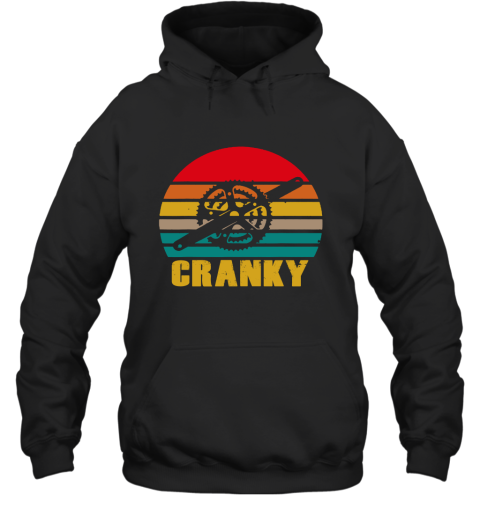 Bicycle Cranky Cycling Lovers Sunset Vintage Hoodie