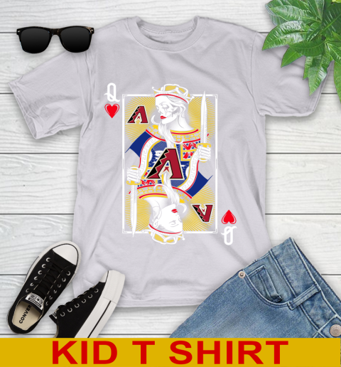 MLB Baseball Arizona Diamondbacks The Queen Of Hearts Card Shirt Youth T-Shirt 4