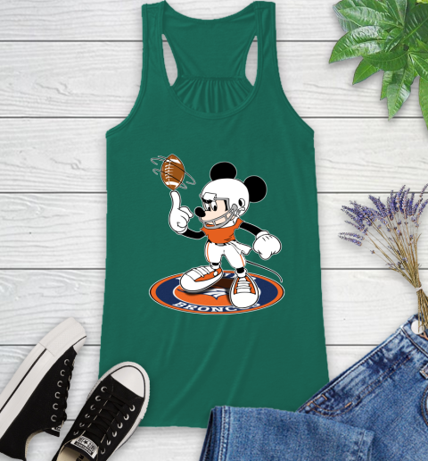 NFL Football Denver Broncos Cheerful Mickey Disney Shirt Racerback Tank 7