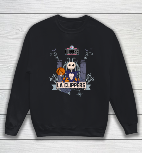 NBA LA Clippers Basketball Jack Skellington Halloween Sweatshirt