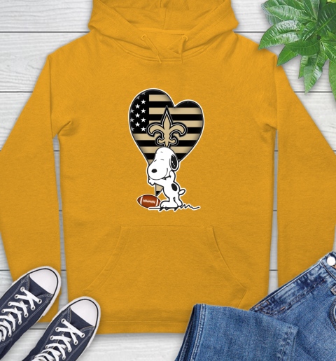 New Orleans Saints NFL Football The Peanuts Movie Adorable Snoopy Hoodie 3