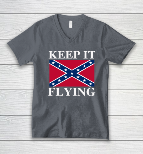 Keep It Flying Confederate Flag V-Neck T-Shirt 3