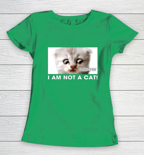 I Am Not A Cat Shirt Funny Video Zoom Call Cat Women s T Shirt Tee For Sports