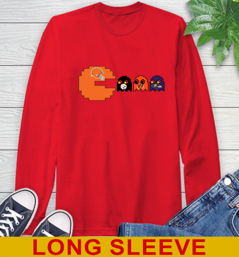 Cleveland Browns NFL Football Pac Man Champion Long Sleeve T-Shirt 10