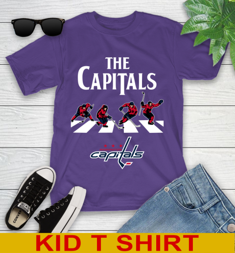 NHL Hockey Washington Capitals The Beatles Rock Band Shirt Youth T-Shirt - Image 4