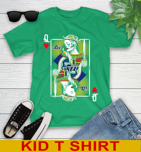 NBA Basketball Utah Jazz The Queen Of Hearts Card Shirt Youth T-Shirt 7