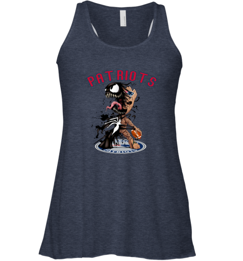 NFL New England Patriots Football Venom Groot Guardians Of The Galaxy p1mBE1O270z flowy tank 32 95 151514 front heather navy