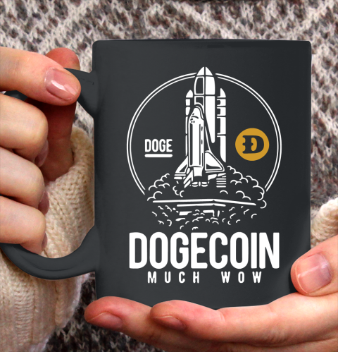 Dogecoin Rocket To The Moon Ceramic Mug 11oz
