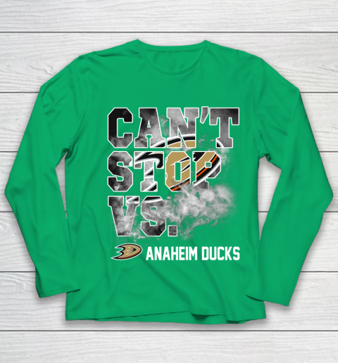 NHL Anaheim Ducks Hockey Can't Stop Vs Youth Long Sleeve 4