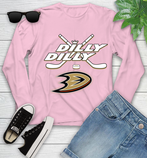 NHL Anaheim Ducks Dilly Dilly Hockey Sports Youth Long Sleeve 10