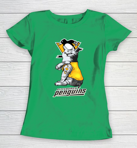 NHL My Cat Loves Pittsburgh Penguins Hockey Women's T-Shirt 5