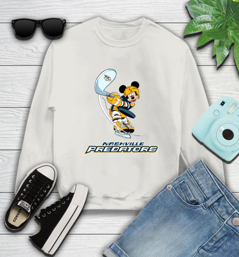 NHL Hockey Nashville Predators Cheerful Mickey Mouse Shirt Sweatshirt 12