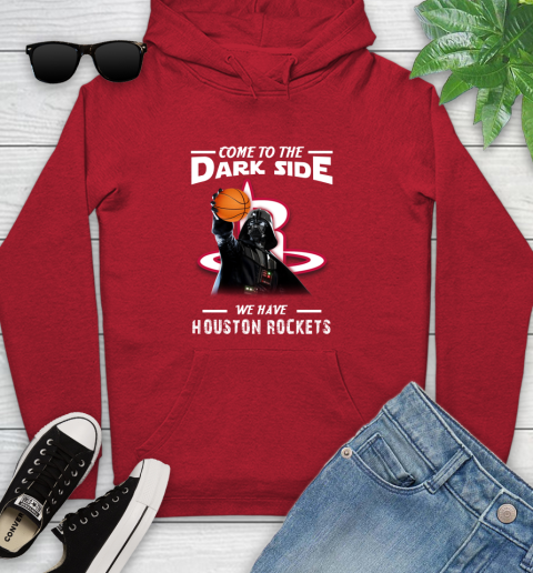 NBA Come To The Dark Side We Have Houston Rockets Star Wars Darth Vader Basketball Youth Hoodie 12
