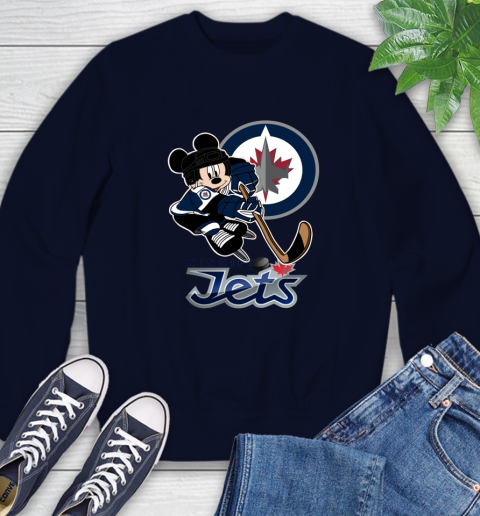 NHL Winnipeg Jets Mickey Mouse Disney Hockey T Shirt Sweatshirt 3