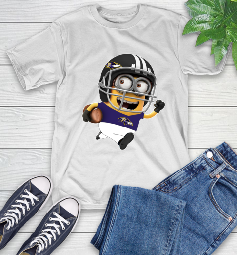 NFL Baltimore Ravens Minions Disney Football Sports T-Shirt