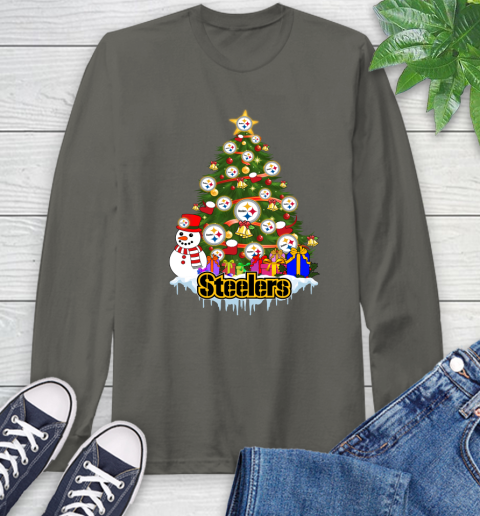 Pittsburgh Steelers Merry Christmas NFL Football Sports Long Sleeve T-Shirt 8