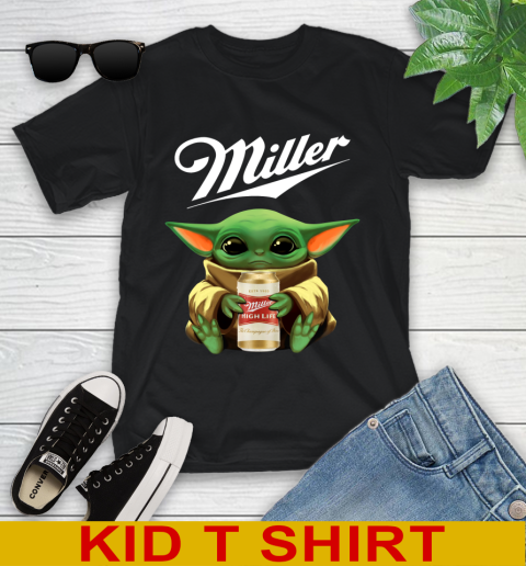 Star Wars Baby Yoda Hugs Miller High Life Beer Shirt 102