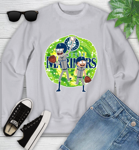 MLB Seattle Mariners Rick And Morty Baseball Sports Youth Sweatshirt 4