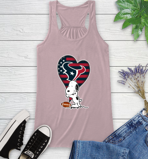 Houston Texans NFL Football The Peanuts Movie Adorable Snoopy Racerback Tank 11