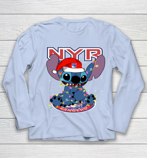 New York Rangers NHL Hockey noel stitch Christmas Youth Long Sleeve 5