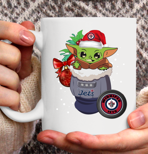Winnipeg Jets Christmas Baby Yoda Star Wars Funny Happy NHL Ceramic Mug 11oz 2