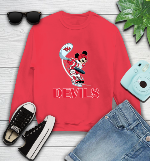 NHL Hockey New Jersey Devils Cheerful Mickey Mouse Shirt Sweatshirt 10