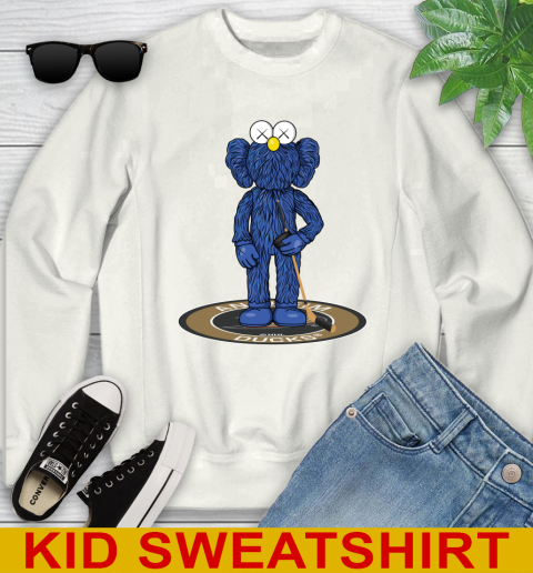 NHL Hockey Anaheim Ducks Kaws Bff Blue Figure Shirt Youth Sweatshirt