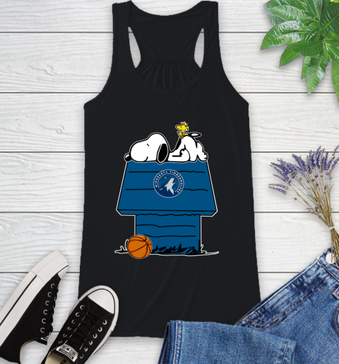 Minnesota Timberwolves NBA Basketball Snoopy Woodstock The Peanuts Movie Racerback Tank 2