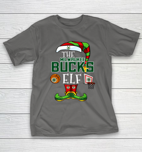 Milwaukee Bucks Christmas ELF Funny NBA T-Shirt 8