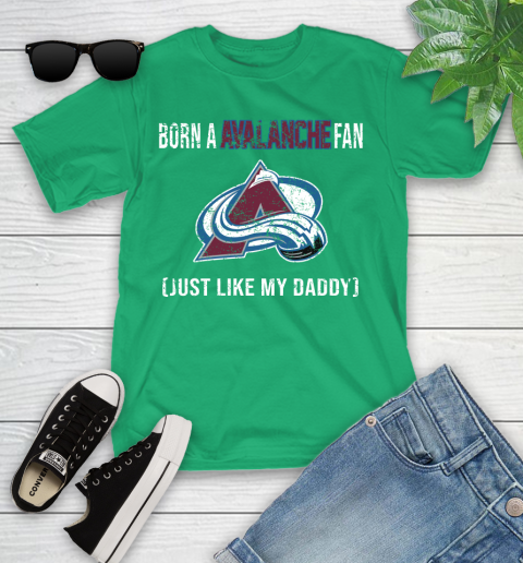 NHL Colorado Avalanche Hockey Loyal Fan Just Like My Daddy Shirt Youth T-Shirt 7