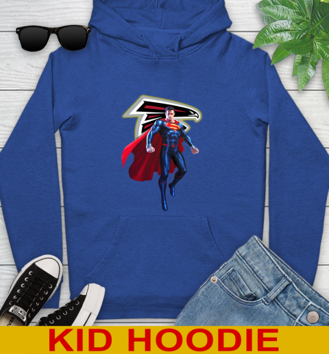 NFL Superman DC Sports Football Atlanta Falcons Youth Hoodie 10
