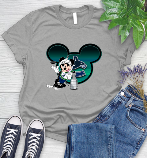 NHL Vancouver Canucks Stanley Cup Mickey Mouse Disney Hockey T Shirt Women's T-Shirt 10