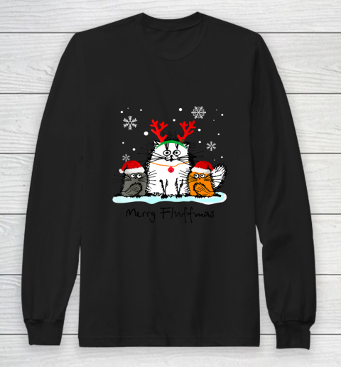 Merry Fluffmas Funny Cat Lover Christmas Gift Long Sleeve T-Shirt