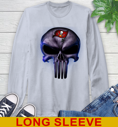 Tampa Bay Buccaneers NFL Football Punisher Skull Sports Long Sleeve T-Shirt 6