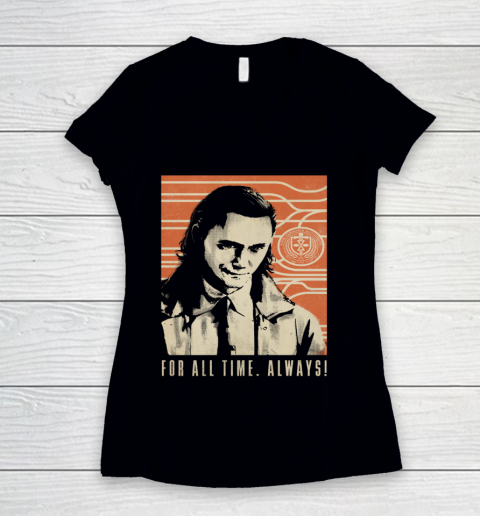 Marvel Loki For All Time Always Women's V-Neck T-Shirt