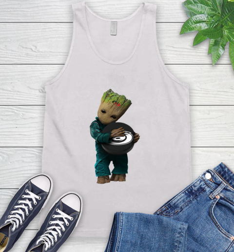 NHL Groot Guardians Of The Galaxy Hockey Sports Carolina Hurricanes Tank Top