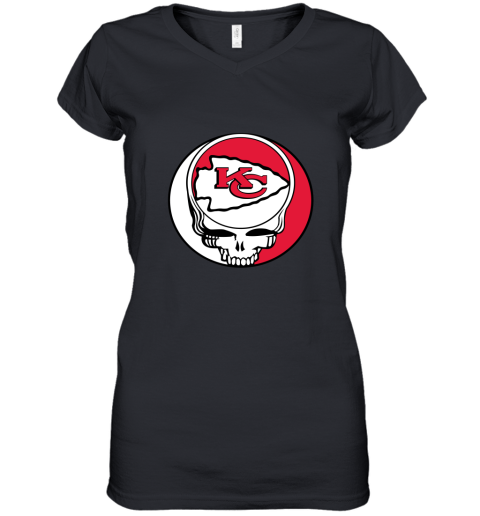 NFL Team Kansas City Chiefs x Grateful Dead logo band shirt