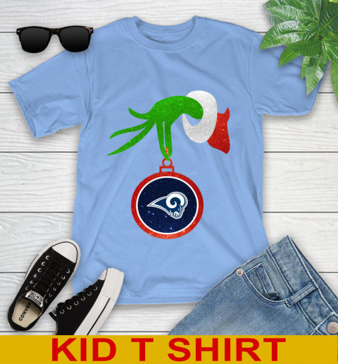 Los Angeles Rams Grinch Merry Christmas NFL Football Youth T-Shirt 11