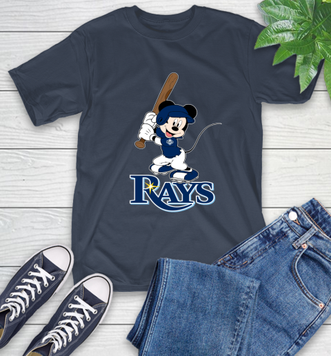 MLB Baseball Tampa Bay Rays Cheerful Mickey Mouse Shirt T-Shirt - Image 5