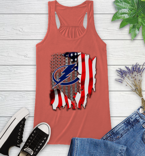 Tampa Bay Lightning NHL Hockey American Flag Racerback Tank 3