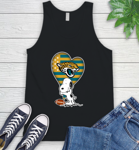 Jacksonville Jaguars NFL Football The Peanuts Movie Adorable Snoopy Tank Top 2